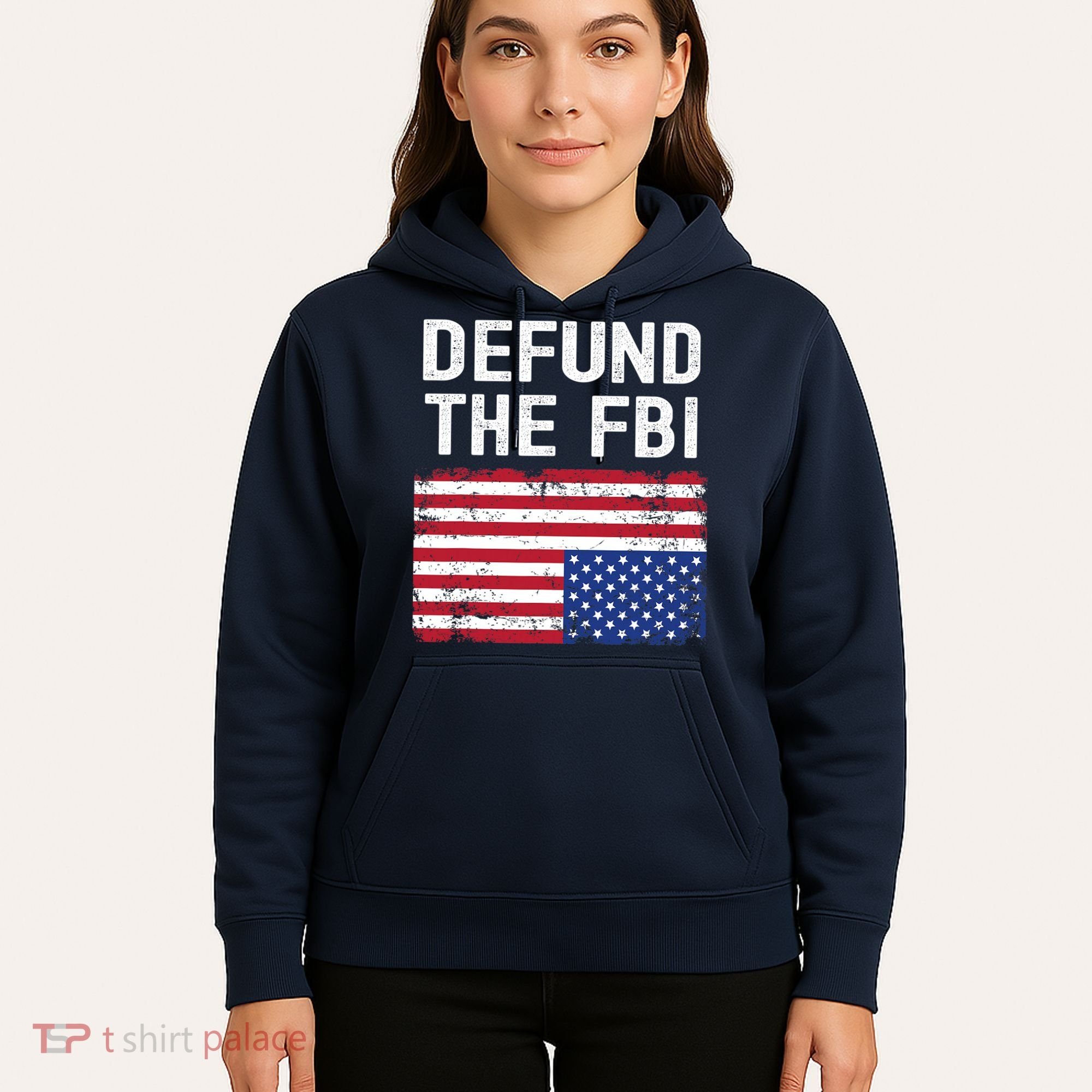 Defund The FBI American Flag Hoodie