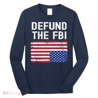 Defund The FBI American Flag Long Sleeve Shirt thumb 0