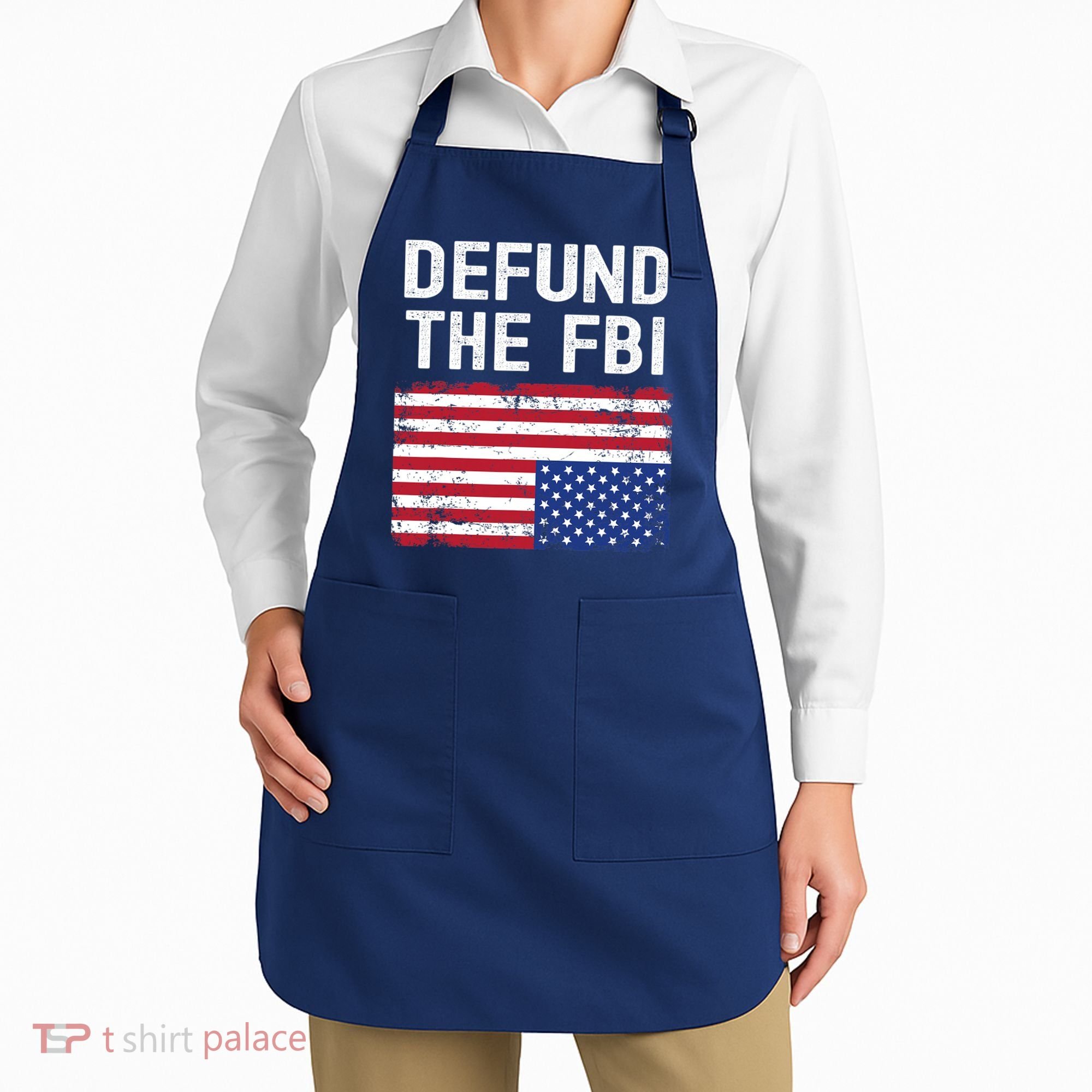 Defund The FBI American Flag Apron