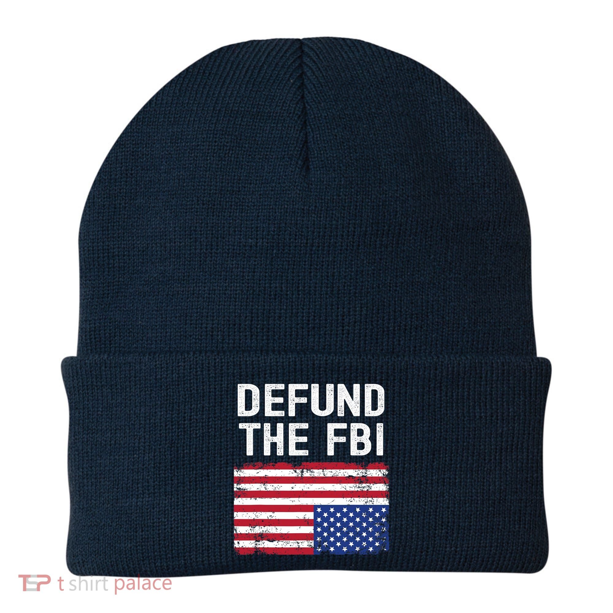 Defund The FBI American Flag Beanie