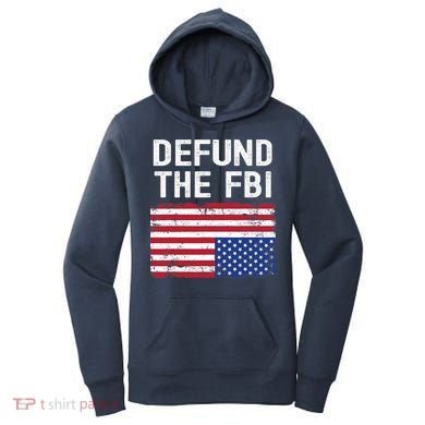 Defund The FBI American Flag Women's Hoodie
