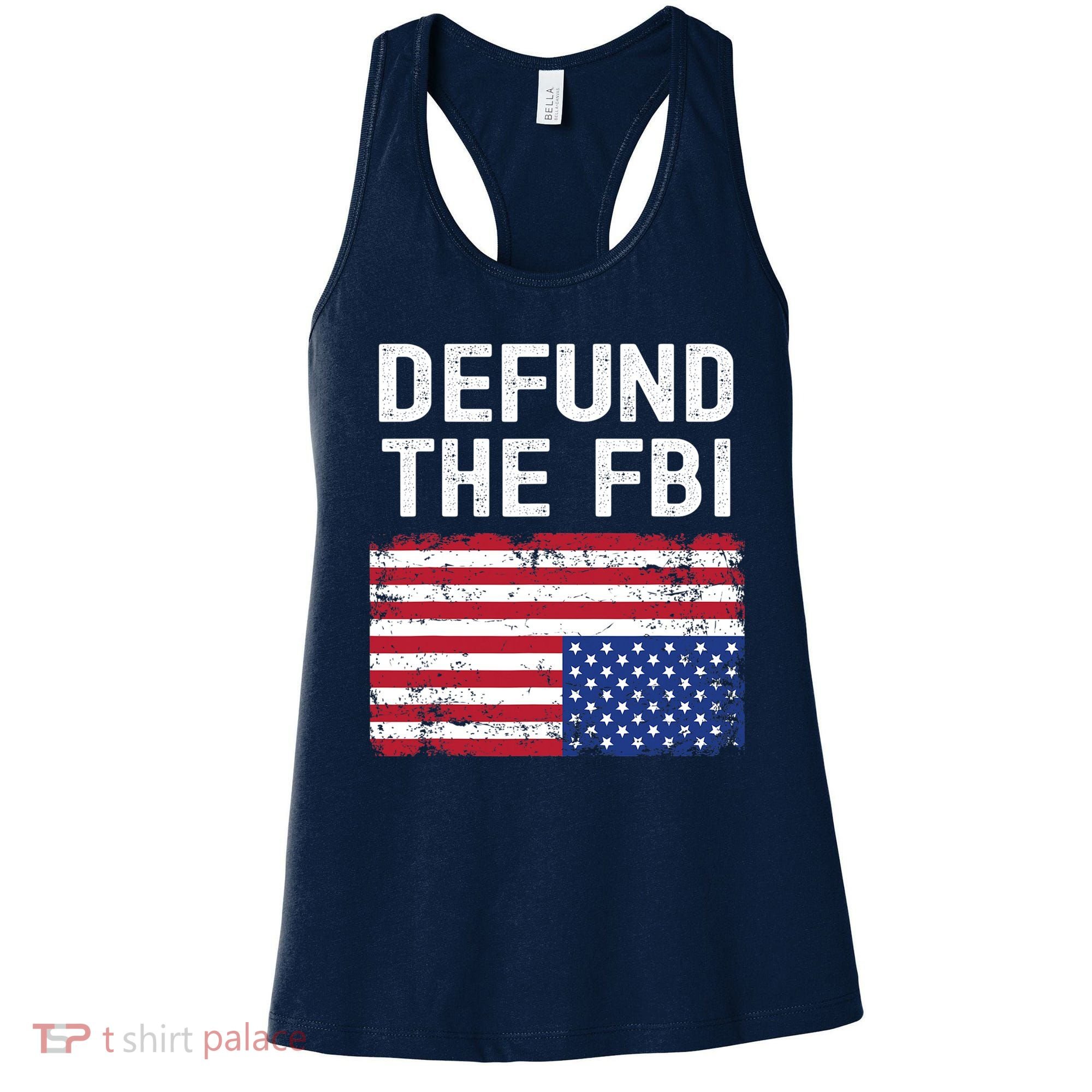 Defund The FBI American Flag Women's Tank Top