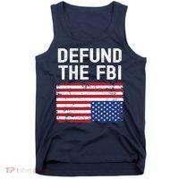 Defund The FBI American Flag Tank Top thumb 0