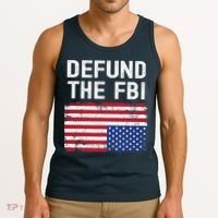 Defund The FBI American Flag Tank Top thumb 3