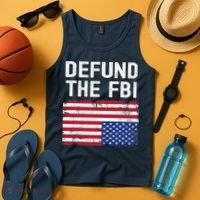 Defund The FBI American Flag Tank Top thumb 4