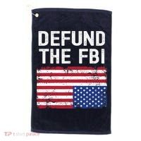 Defund The FBI American Flag Golf Towel thumb 0