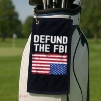 Defund The FBI American Flag Golf Towel thumb 2