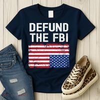Defund The FBI American Flag Women's T-Shirt thumb 3