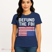 Defund The FBI American Flag Women's T-Shirt thumb 4