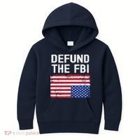Defund The FBI American Flag Kids Hoodie thumb 0