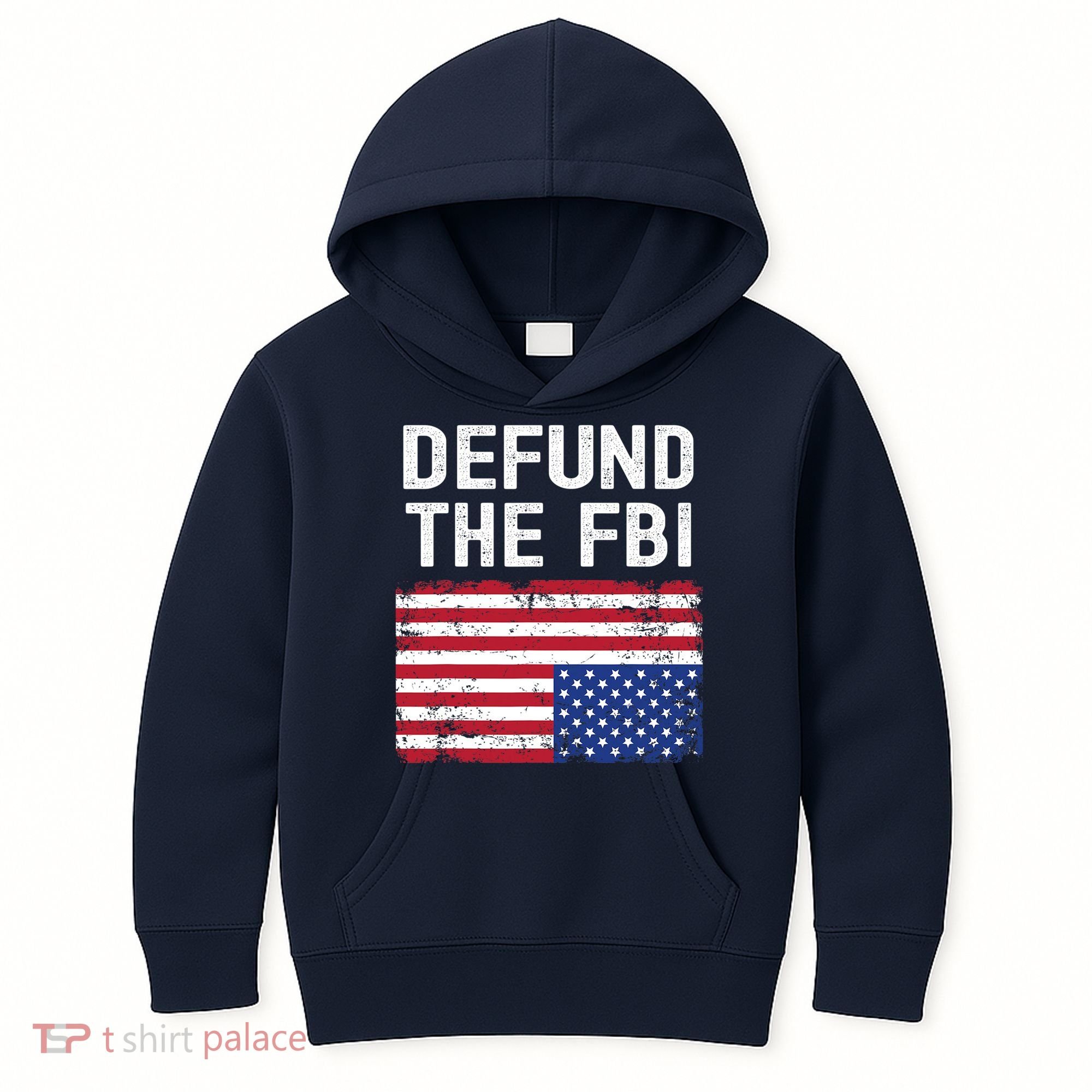 Defund The FBI American Flag Kids Hoodie
