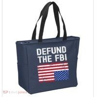 Defund The FBI American Flag Tote Bag thumb 2