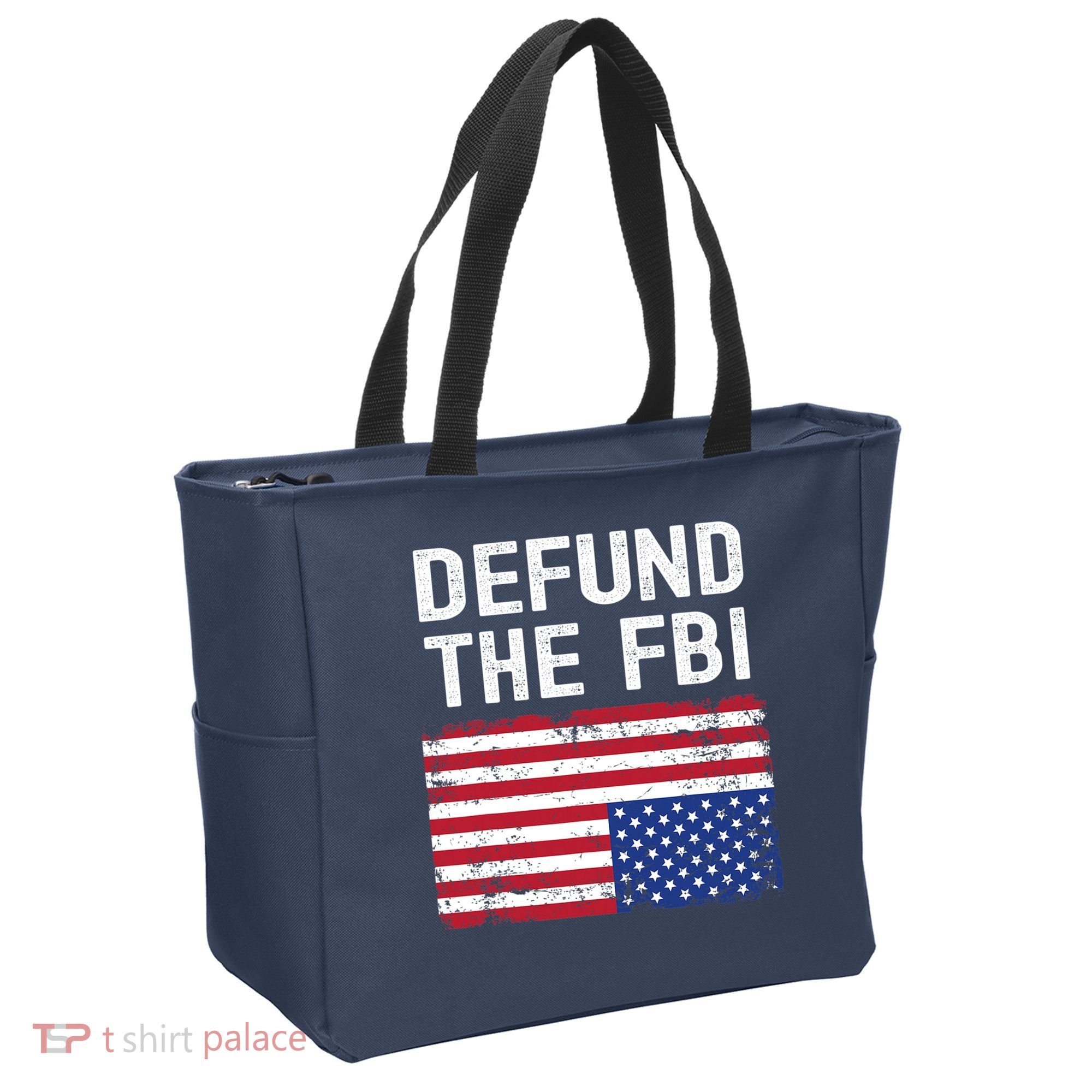 Defund The FBI American Flag Tote Bag