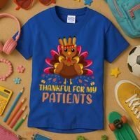 Doctor Thankful For My Patients Nurse Thanksgiving Meaningful Gift Kids T-Shirt thumb 3