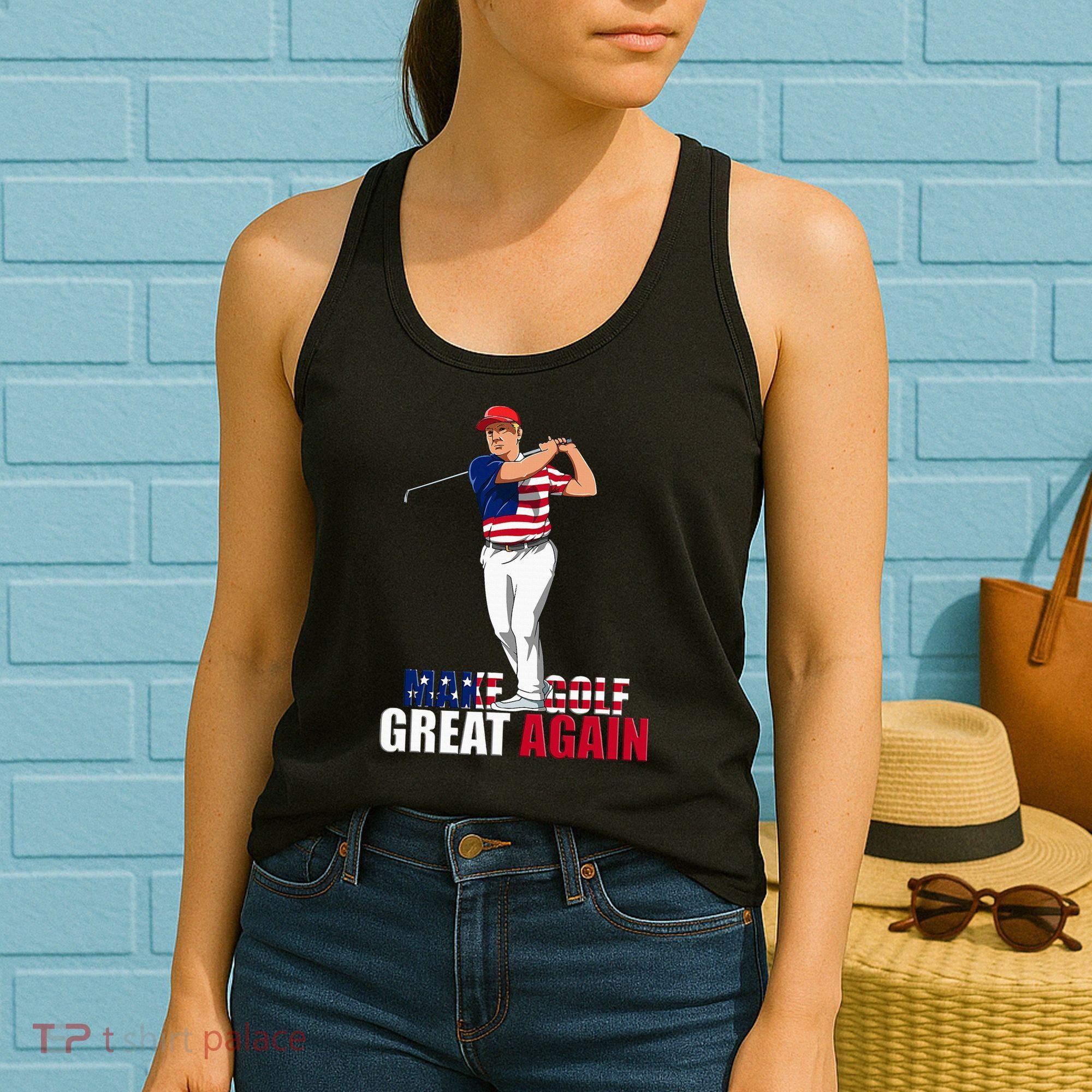 Donald Trump Funny Golf Gift Women's Tank Top