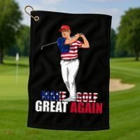 Donald Trump Funny Golf Gift Golf Towel thumb 1