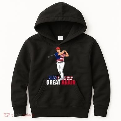 Donald Trump Funny Golf Gift Kids Hoodie