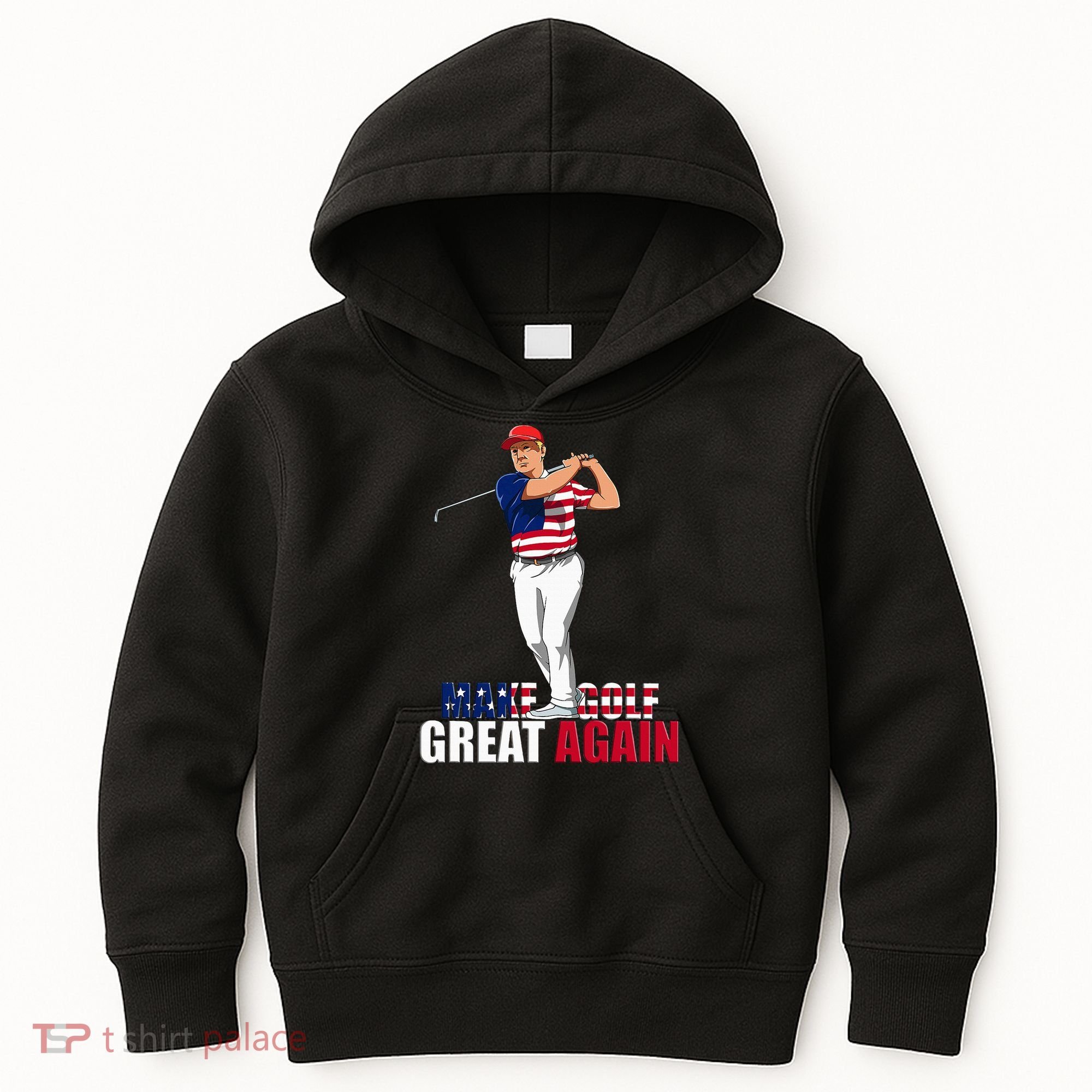 Donald Trump Funny Golf Gift Kids Hoodie