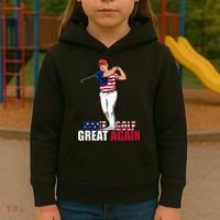 Donald Trump Funny Golf Gift Kids Hoodie thumb 3