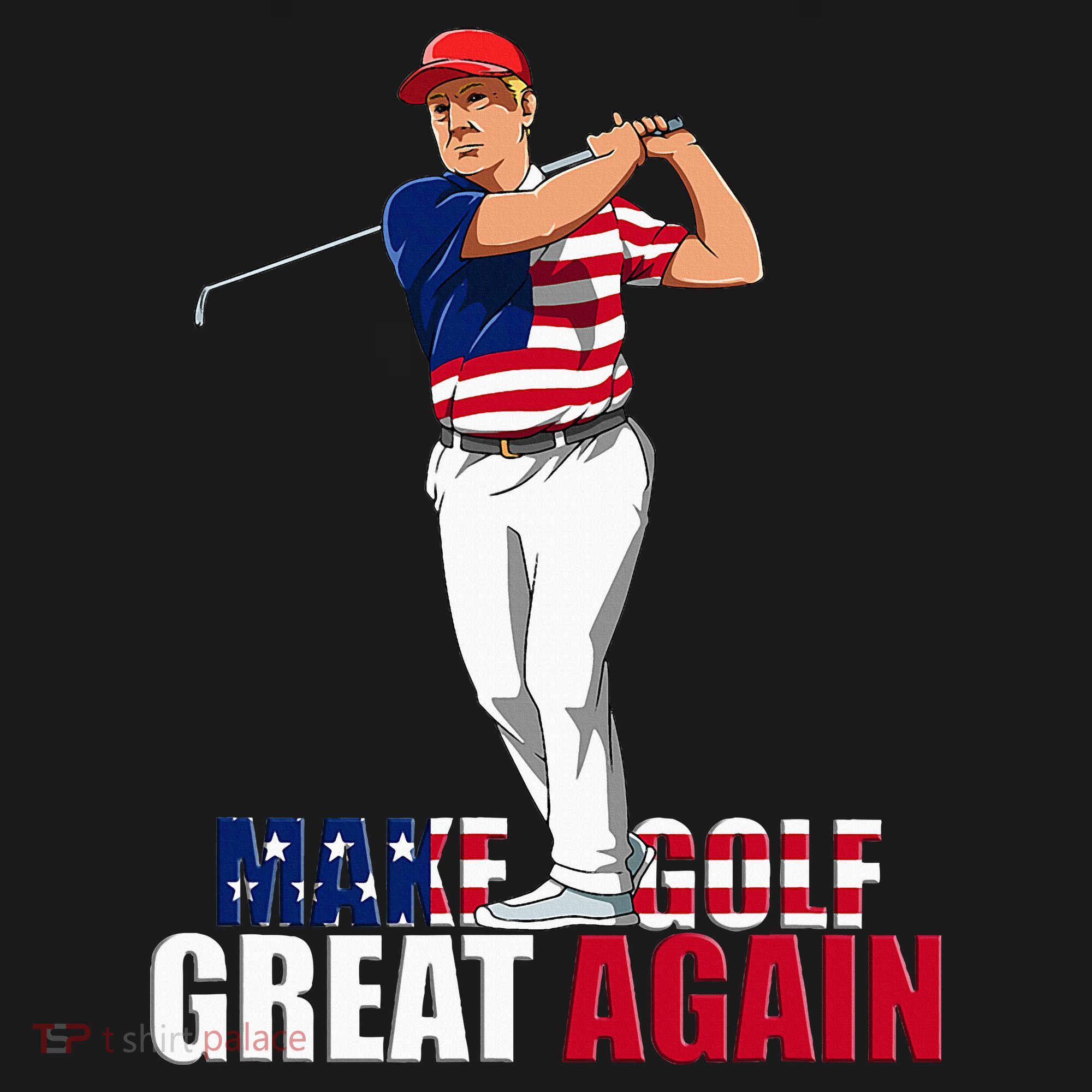 Donald Trump Funny Golf Gift Kids T-Shirt