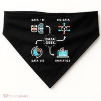 Data Tshirt For Data Scientists, Analysts And Engineers TShirt USA-Made Doggie Bandana thumb 0