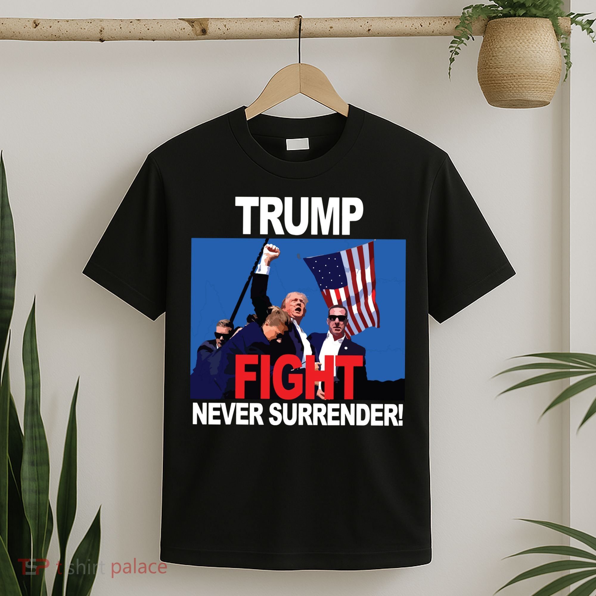 Donald Trump Fist American Flag Trump Fight T-Shirt