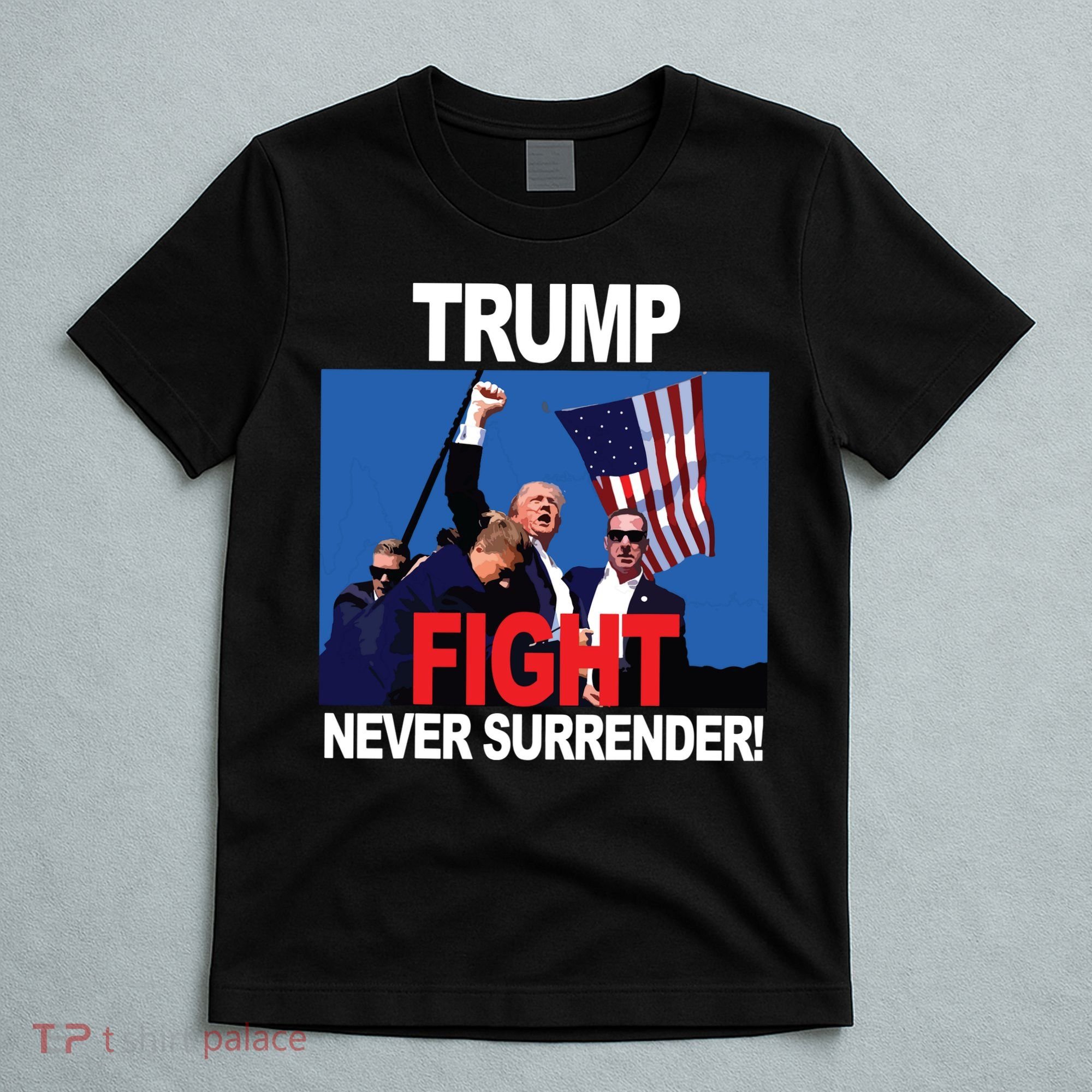 Donald Trump Fist American Flag Trump Fight T-Shirt