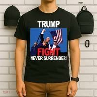 Donald Trump Fist American Flag Trump Fight T-Shirt thumb 6