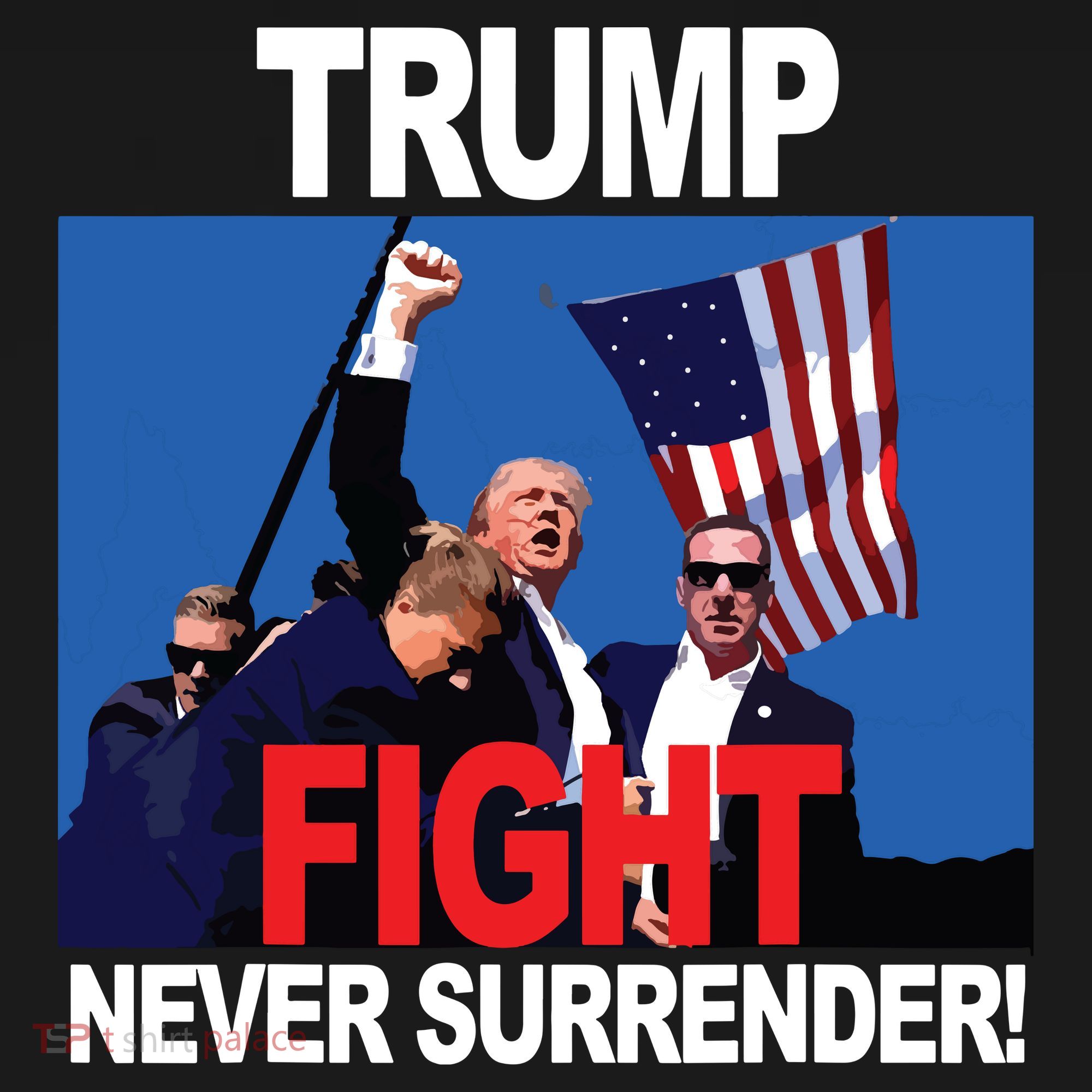 Donald Trump Fist American Flag Trump Fight T-Shirt