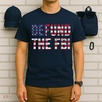 Defund The FBI American Flag Republican T-Shirt thumb 6
