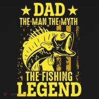 Dad The Fishing Legend Doggie Tank thumb 4
