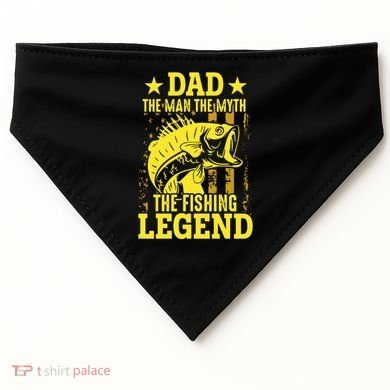 Dad The Fishing Legend USA-Made Doggie Bandana