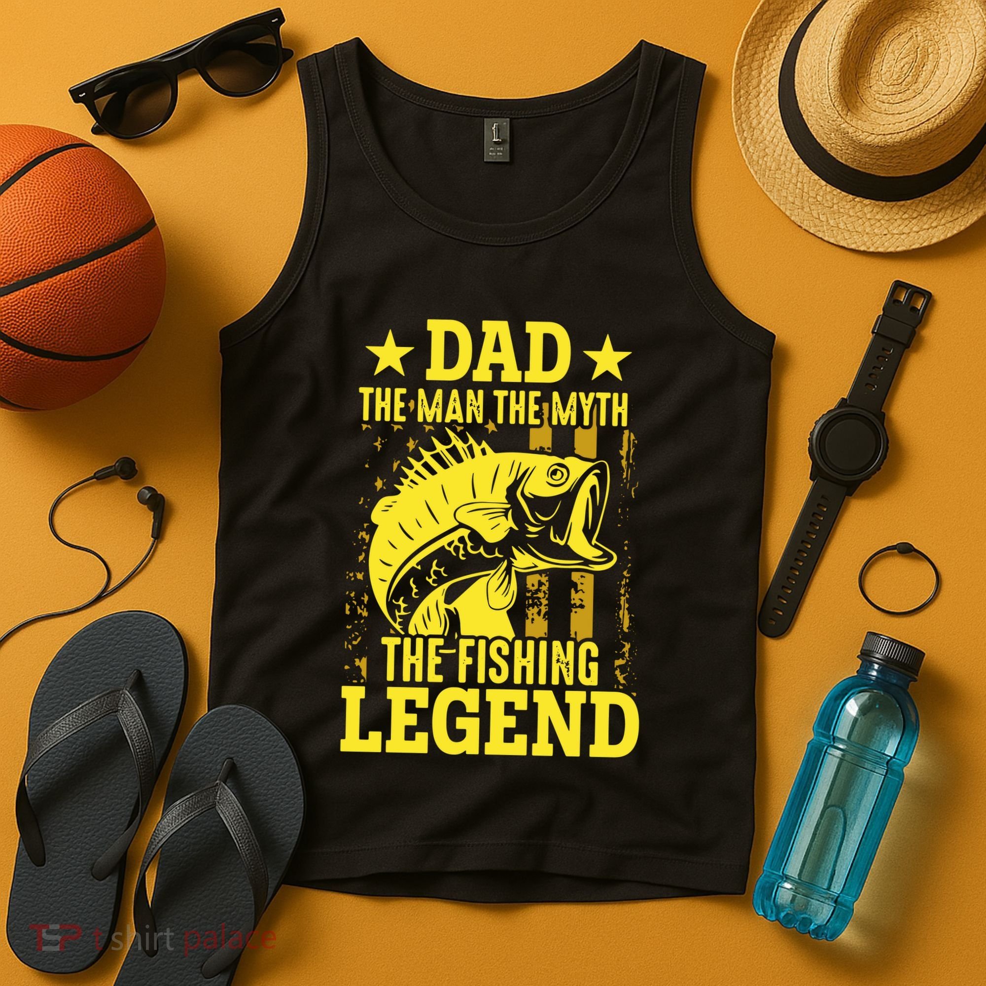 Dad The Fishing Legend Tank Top