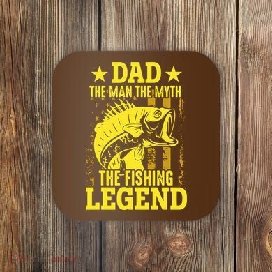 Dad The Fishing Legend Coaster