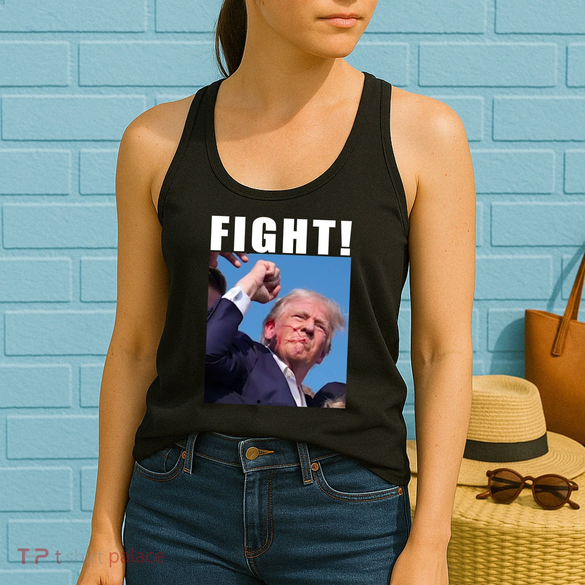 Donald Trump Fight! Trump Shot Trump Rally 7 13 2024 Women's Tank Top
