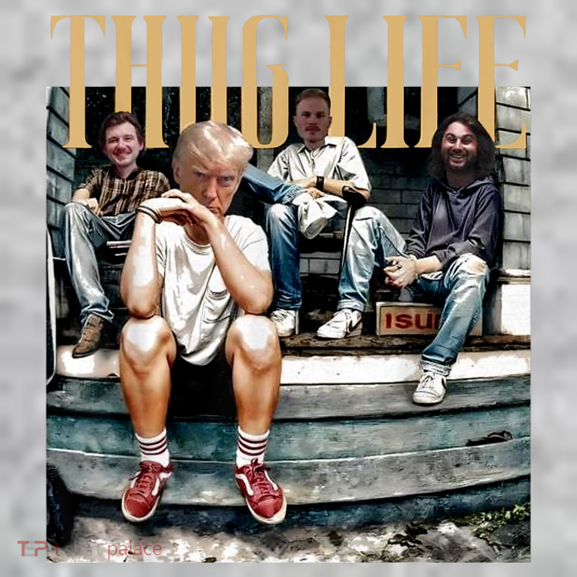 Donald Trump Friends Thug Life The Baniff Cuffed Pom Beanie