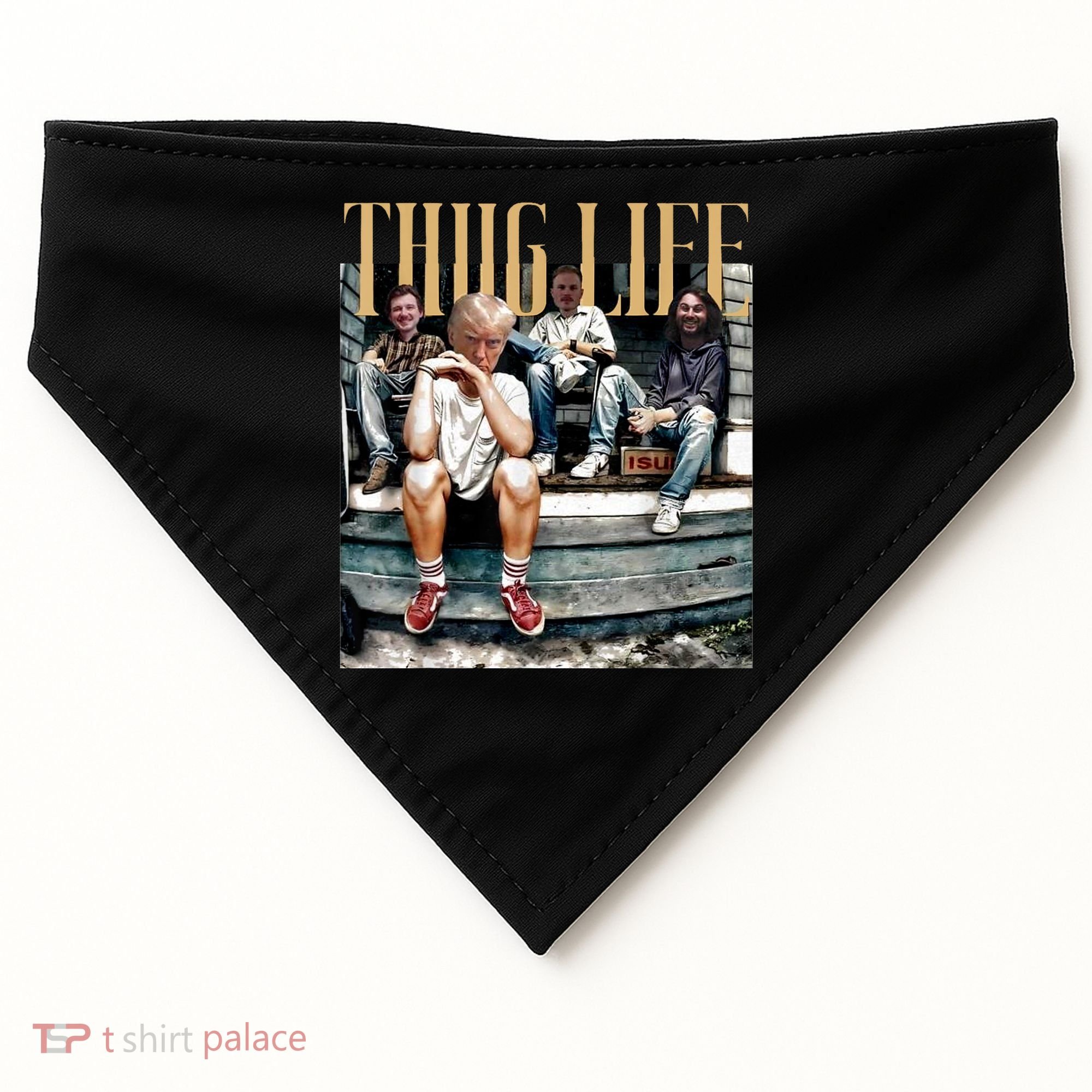 Donald Trump Friends Thug Life USA-Made Doggie Bandana