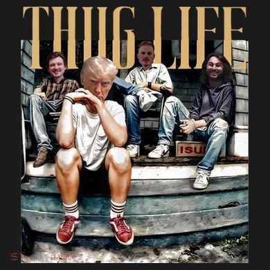 Donald Trump Friends Thug Life Button