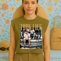 Donald Trump Friends Thug Life Garment-Dyed Women's Muscle Tee thumb 4