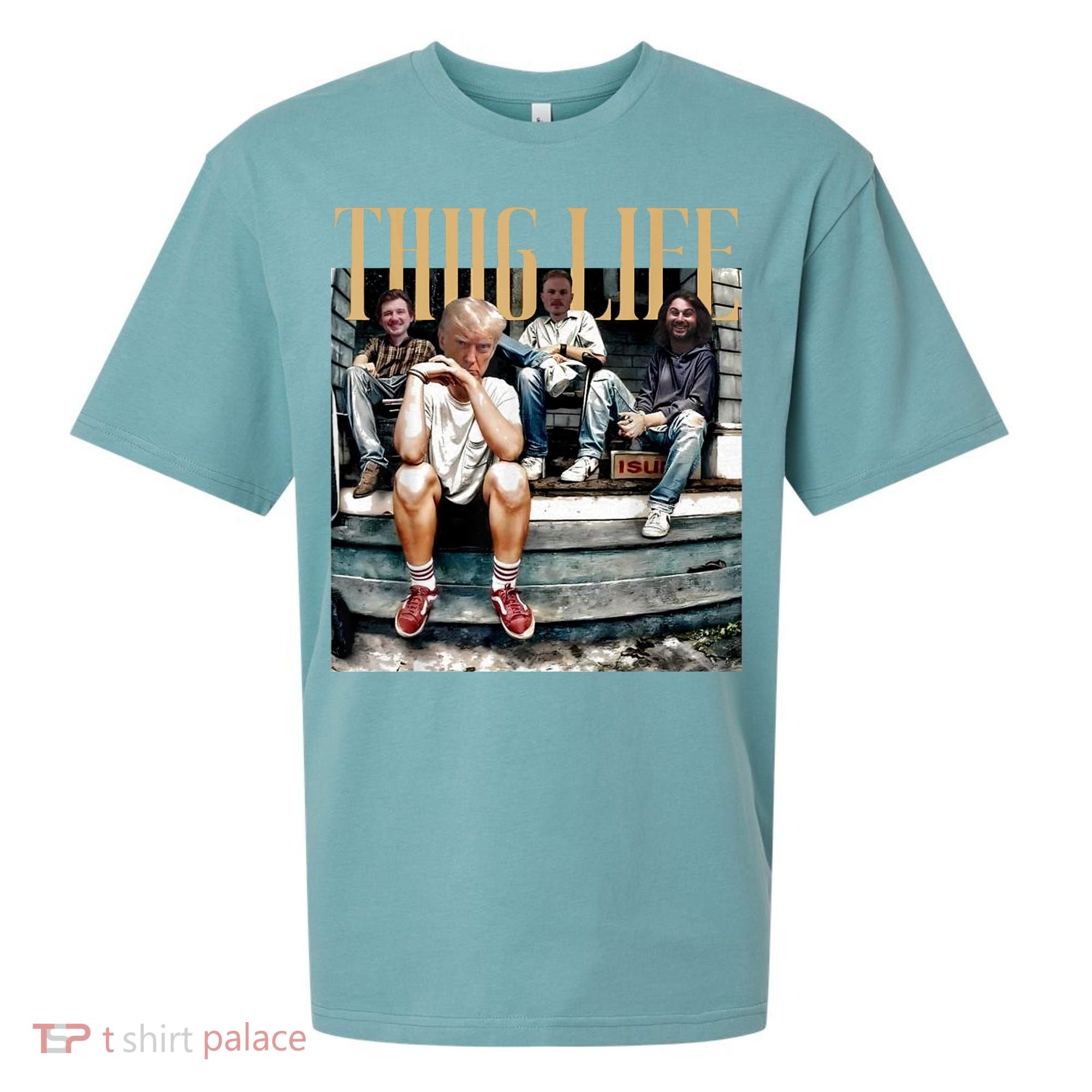 Donald Trump Friends Thug Life Sueded Cloud Jersey T-Shirt