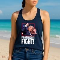 Donald Trump Fight Usa Pennsylvania Election Women's Tank Top thumb 2