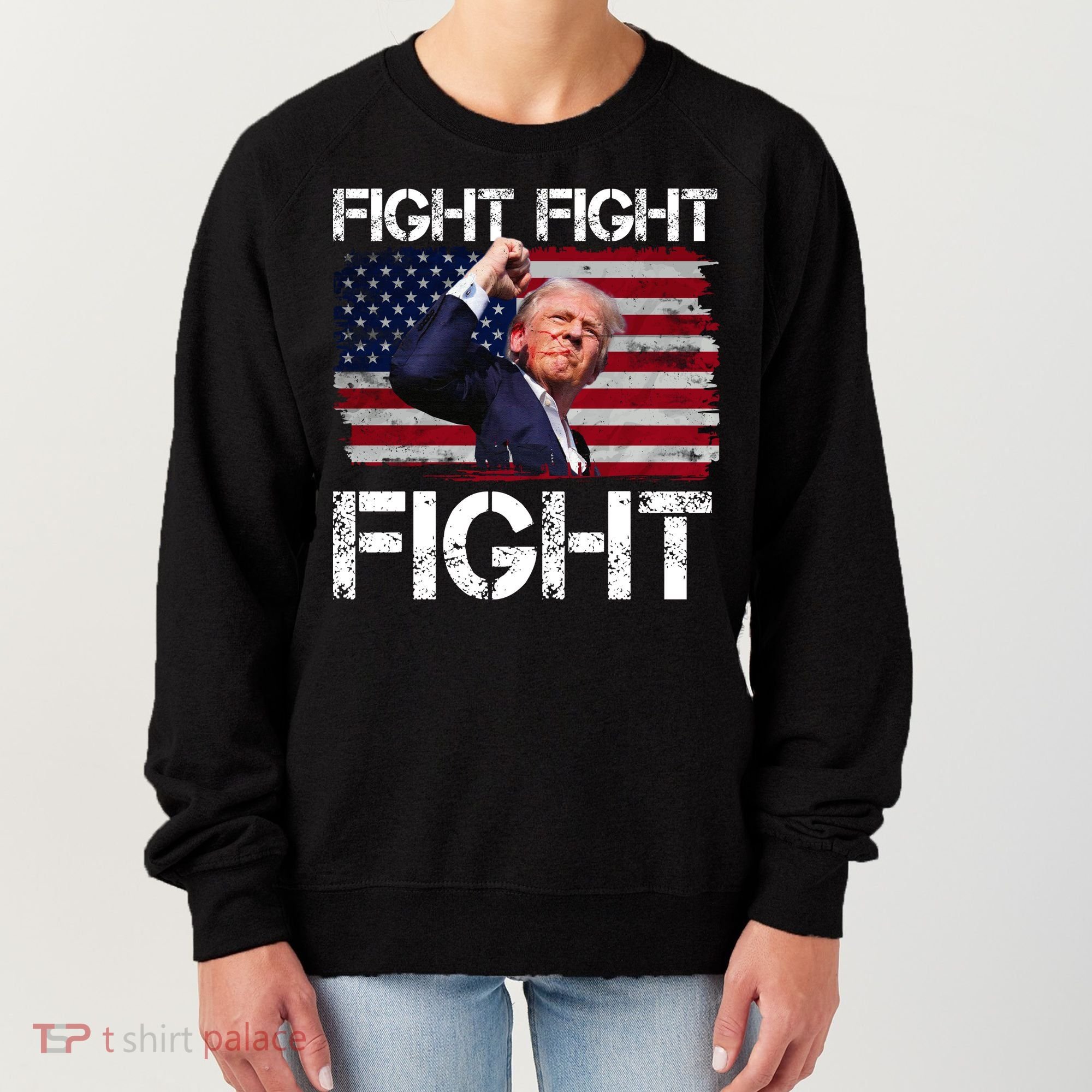 Donald Trump Fight Fight Fight Women's Sweatshirt
