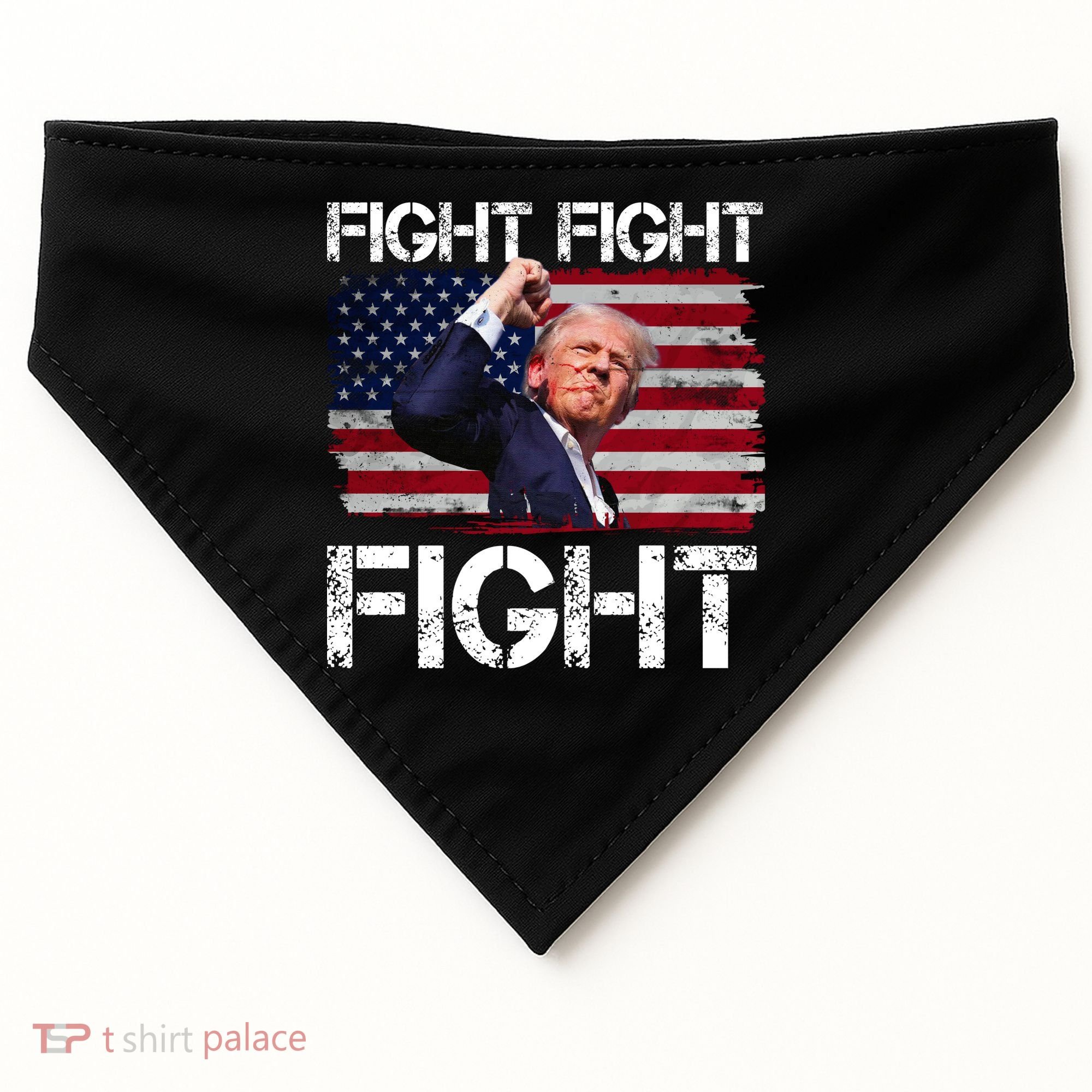 Donald Trump Fight Fight Fight USA-Made Doggie Bandana