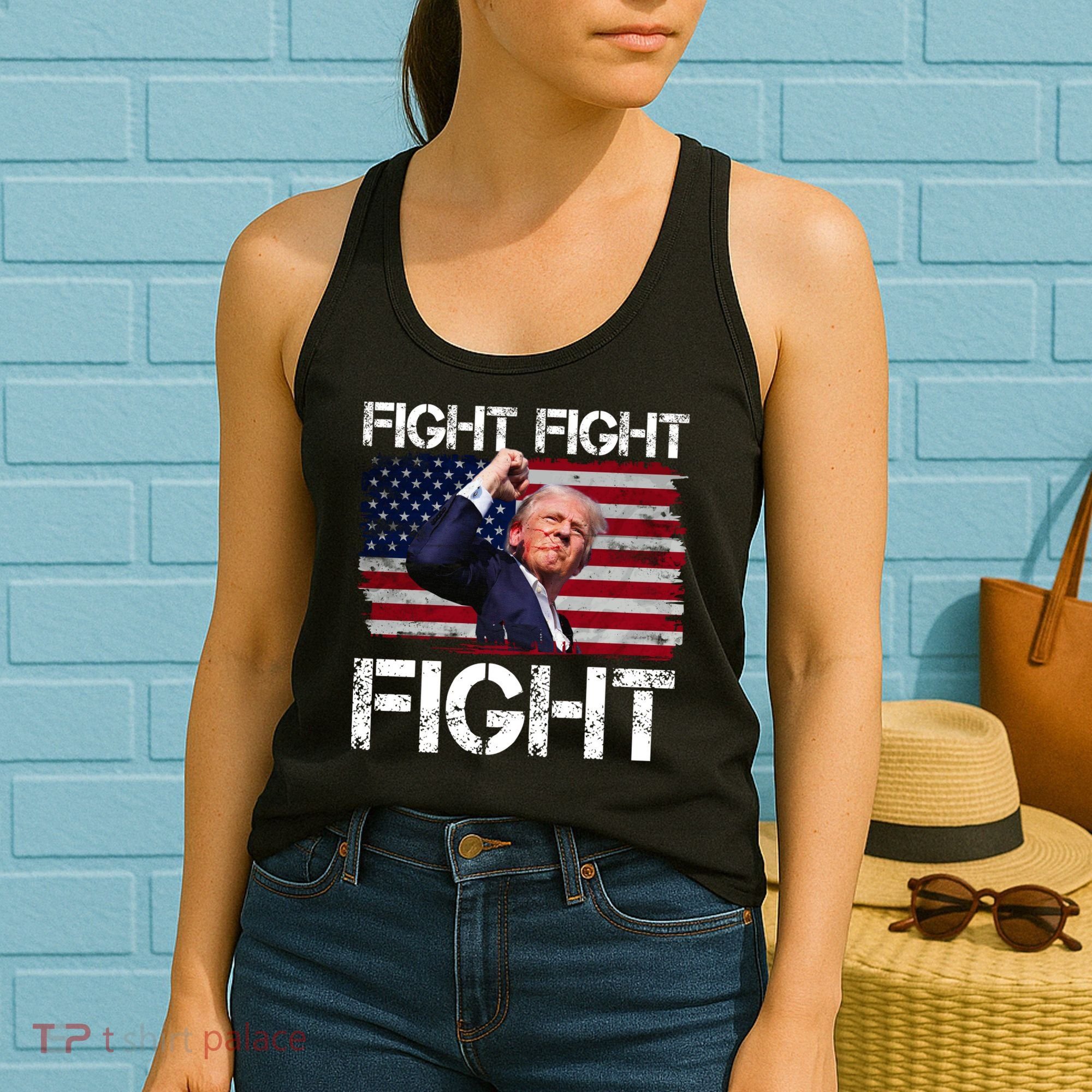 Donald Trump Fight Fight Fight Women's Tank Top