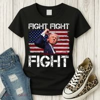 Donald Trump Fight Fight Fight Women's T-Shirt thumb 3