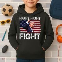 Donald Trump Fight Fight Fight Kids Hoodie thumb 2