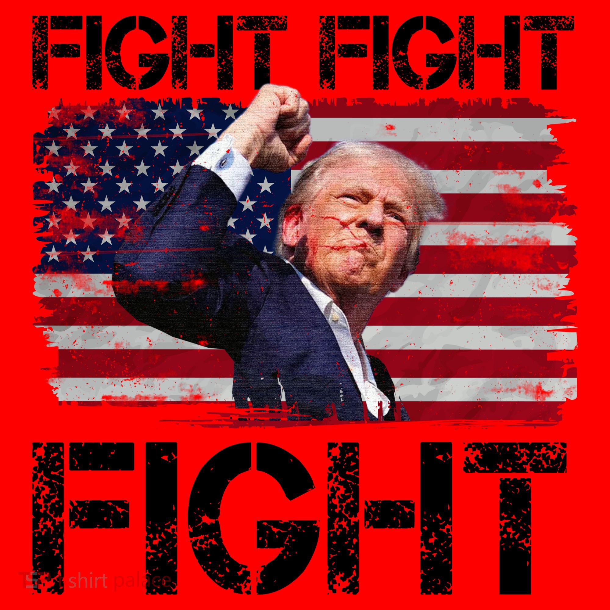 Donald Trump Fight Fight Fight Santa Hat