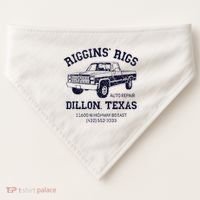 Dillon Texas Friday Night Football Player Fan Riggins Rigs USA-Made Doggie Bandana thumb 0