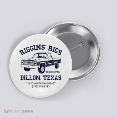 Dillon Texas Friday Night Football Player Fan Riggins Rigs Button