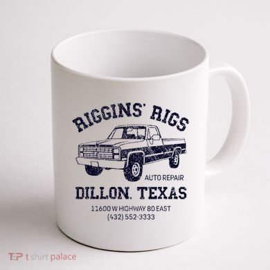 Dillon Texas Friday Night Football Player Fan Riggins Rigs Coffee Mug back
